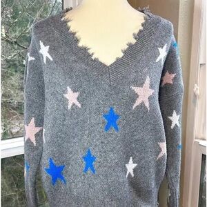 Hem & Thread Star V-Neck Sweater